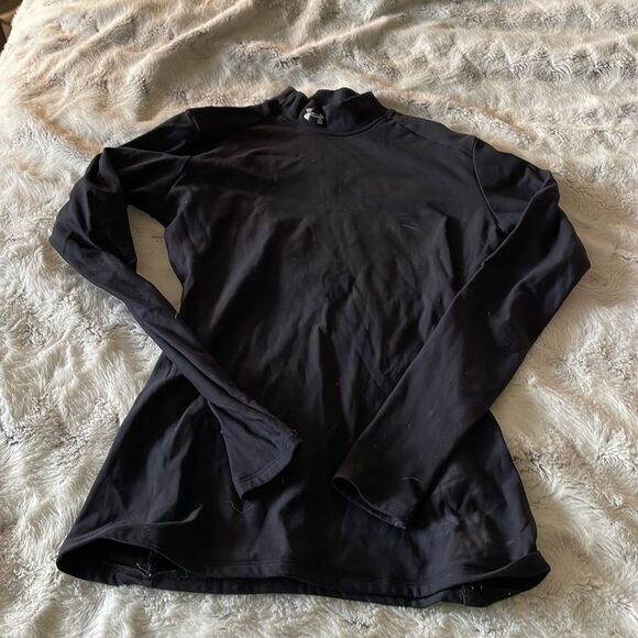 Black Cold Gear Under Armour Base Layer Shirt Winter Snow Skiing Compression - Picture 2 of 3
